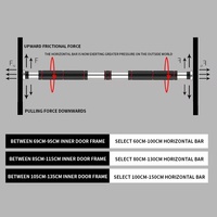 Barra Multifuncional Electrochapada para Puerta, Barra Horizontal para Flexiones, Barra Ajustable para Entrenamiento de Dominadas en el Hogar o Gimnasio