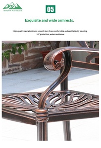<span class=keywords><strong>Set</strong></span> di Mobili <span class=keywords><strong>da</strong></span> <span class=keywords><strong>Giardino</strong></span> Elegante Wayon in Alluminio Leggero con <span class=keywords><strong>Tavolo</strong></span> <span class=keywords><strong>da</strong></span> Pranzo e 4 <span class=keywords><strong>Sedie</strong></span> Abbinate Resistenti alle Intemperie per Ospedali - Product Image 5