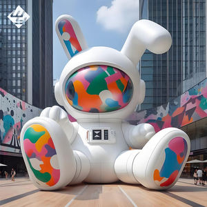 Sculpture géante en fibre de verre, artisanat en résine durable, décoration extérieure, sculpture abstraite de lapin en FRP pour plaza commerciale et immobilier - Product Image 1