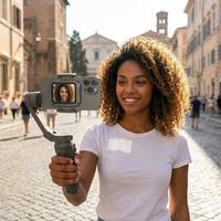Écran d'affichage magnétique pour smartphone avec fonction selfie, moniteur de caméra arrière sans fil à latence nulle pour l'enregistrement de vlogs avec télécommande de déclenchement