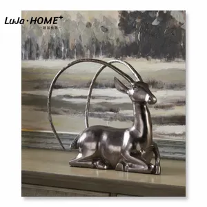 High Quality Custom Premium Home Decoration Items Metal Gazelle Modern Art Sculpture Sculpture Decorative Items For Home