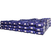 Bâche PE bleu foncé imperméable, tissu plastique pare-soleil pour auvents, housses, sacs, style tissé teint uni avec revêtement