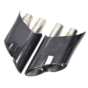 Dẫn phong cách tên lửa sợi carbon ống xả Muffler cho Mercedes-Benz w464 w463a G63 G65 G550 500 g lớp học - Product Image 5