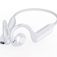 Earphone Pintar dengan Pengait Telinga, Kontrol Sentuh, Baterai 170mAh, Kamera 8MP, Terjemahan, Pengambilan Foto & Video, Perekaman Suara