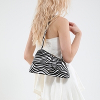 Nouveau Sac à Main Femme Unique et Mignon en Forme Irrégulière, Sacs à Bandoulière en Cuir PU Tendance pour Dames avec Imprimé Léopard, Serpent et Motif Pierre