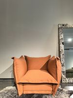 Canapé paresseux carré moderne en tissu écologique, fauteuil de détente individuel pour chambre, balcon, salon