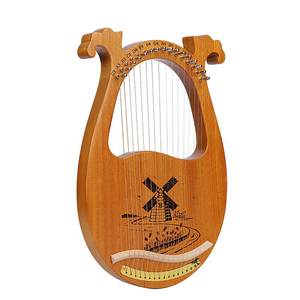 Arpa Lyre portátil de 16 cuerdas fácil de aprender, instrumento Musical portátil Lyre Konghou Lyre de 16 notas - Product Image 1