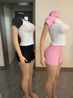 G99999C Nouveauté Été 2026 – Ensembles Shorts Femme en Coton à Pois