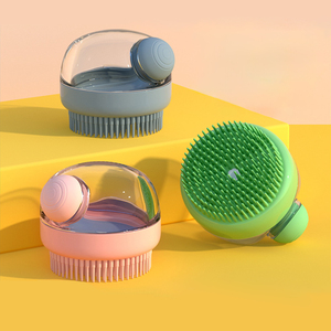 Lindo cepillo de baño de silicona suave para perros con champú de masaje para el cuidado de mascotas con dispensador de jabón y champú - Product Image 2