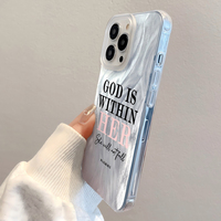 Coque de téléphone portable en PC style classique avec motif en soie argentée et impression de lettres noires pour iPhone 11 12 13 14 15 16 17 Pro Max Air