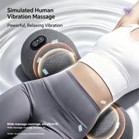 Promotion : Masseur lombaire 3-en-1 avec compression chaude, vibration et traction pour le cou, le bas du dos et la taille – Appareil de massage musculaire lombaire relaxant