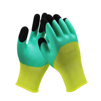 Großhandel Polyester Tauch gummi Sicherheit Handjob Arbeits handschuhe 13 Gauge Nylon Schaum Latex beschichtete Schutz handschuhe für den Bau