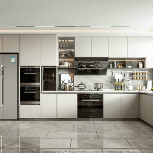 מפעל ארון מטבח מותאם אישית סטים גימור מסוגנן עם אחסון מתכווננת בנייה עמיד סטים ארון בנייה עמיד - Product Image 6