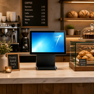 High Performance Q5 POS System Intel Core i5 i3 8GB 128GB 14 Inch Touch Screen Cash Register with LED8 Customer Display & WiFi - Product Image 5