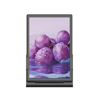 Label Harga LCD 10.1'' Poster Digital Warna Penuh Layar Label Rak Elektronik Layar Ganda Pengeras Suara Elektronik Dalam Ruangan
