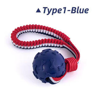 Juguete Interactivo para Perros de Todos los Tamaños, Diseño de Hueso, Resistente a la Mordida, Pelota de PVC y Nailon con Nudo de Algodón para Uso en Interiores y Exteriores - Product Image 4