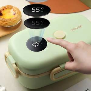 Custom Logo Newborn Kids Thermos LED Display Smart Stainless Steel Heatable Leak Proof Bento Lunch Box <b>for</b> School Office - Product Image 3