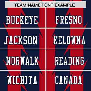 Camiseta de Fútbol Americano Personalizada con Diseño de Bandera de Rayas Graffiti en Rojo Marino - Product Image 3