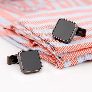 Chemise de costume de luxe en gros avec logo personnalisé, bouton noir personnalisé, bouton de manchette pour homme, boutons de manchette pour homme - Product Image 2