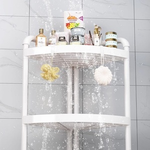 Estante de Almacenamiento para Baño en Forma de Esquina |   Organizador Independiente de 4 Niveles, Sin Perforaciones, Multiusos para Ducha, Cocina y Dormitorio - Product Image 4