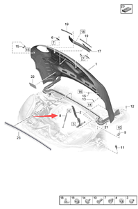 Adatto per Porsche Macan 2014-2019 supporto cofano anteriore L/R 95B 823 359 95 b823359 - Product Image 6