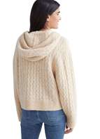 OEM & ODM personnalisé femmes pull col rond fille sweats à capuche manches longues tricots hiver tricoté manteau cardigan femmes pull à capuche