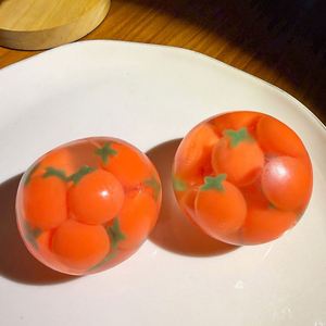 Creative Soft Rubber Fruit Persimmon <b>Squeeze</b> Toy Kids Decompression Artifacts <b>Ball</b> Venting Pinch Squeez Toys - Product Image 5