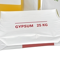 Sac en plastique tissé PP à fond plat avec valve pour mortier, enduit et plâtre, 20 kg, 25 kg