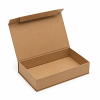 Boîte cadeau rigide en kraft magnétique à rabat, écologique, avec ruban personnalisé et nœud, finition mate, pour cadeaux, vente en gros et au détail