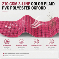 Tissu Oxford en polyester imperméable 210 GSM, enduit PVC, triple ligne Ripstop pour housses de voiture et sacs
