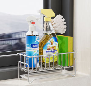 Organizzatore da Cucina 3-in-1 in Acciaio al Carbonio per Piano di Lavoro: Portaspugna per Lavello + Dispenser Sapone + Cestello Scolatoio - Product Image 5