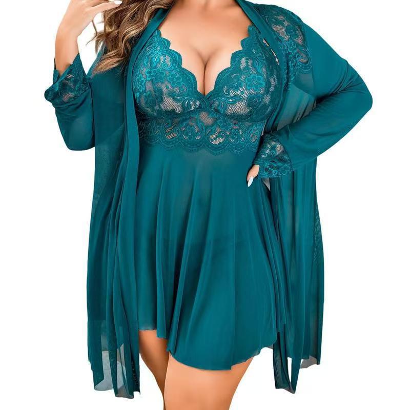 Sexy Babydoll Lingerie - Plus Size Lace Nightwear - High Quality Mesh Design Sexy Babydoll Lingerie - Plus Size Lace Nightwear - High Quality Mesh Design