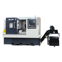 Taiwan Technology 16t CNC Tour Tour Centre Machine Outil Tourelle Inclinée Interpolation Y Axes Twin Broches pour Métal