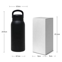 Bouteille d'eau isotherme en acier inoxydable personnalisable de 500 ml et 750 ml avec logo, idéale pour les achats en gros, fabrication en usine, maquette gratuite pour les marques en vogue