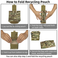 IDOGEAR Pochette Tactique de Rangement pour Magazines, Outils et Articles Divers, Compatible Ceinture Molle, Gilet et Sac à Dos