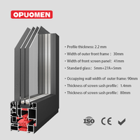 Ventanas Abatibles de Aluminio con Aislamiento Térmico Estándar NFRC, Modernas, Resistentes a Huracanes en Florida, para Dormitorios y Salas de Estar
