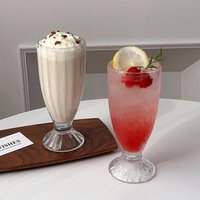 Groothandel Melkthee Fruitthee Glazen Bekers Zomerse Sap Koud Drankje Cocktailglazen Hoge Kwaliteit Thuis Drinkbeker voor Café Feest Gebruik