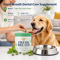 Frisse Adem Tandverzorging Kauwtabletten voor Honden Mondgezondheid Ondersteuning Lysozyme Thee Polyfenol Lecithine Kauwbare Tabletten OEM Private Label