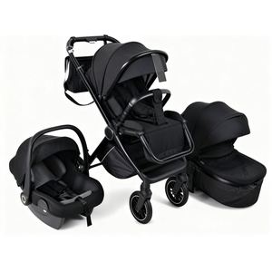 Cochecito de Bebé con Asiento Reversible, Plegado con una Mano y Arnés de 5 Puntos, Ligero, Manillar Ajustable, Capota, Ruedas de PU BD107 - Product Image 3