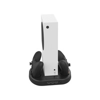 Soporte vertical de ventilador de refrigeración para Xbox Series S Carga dual para controlador inalámbrico Xbox con 3 puertos USB HUB Directo de fábrica