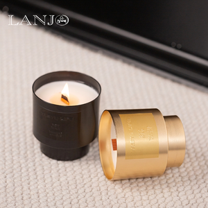 เทียนหอม LANJO ในโถแก้วดีไซน์หรูหรา ทำจากไขถั่วเหลือง พรีเมียม สำหรับตกแต่งบ้าน สร้างบรรยากาศ และเป็นของขวัญ - Product Image 2