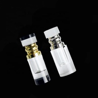 Flacon de parfum en verre noir, rond et personnalisé, couvercle en agate, 100 pièces, 50ml
