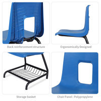 Chaise de bureau moderne à dossier haut pour étudiants, petites chaises colorées pour l'apprentissage des enfants en classe, sièges pour enfants en classe, sièges d'étudiant