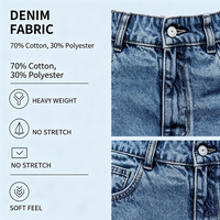 Celana Pendek Denim Wanita High Waist Wide Leg Jorts Model Baggy Bermuda Gaya 90an Streetwear 5 Kantong Grosir