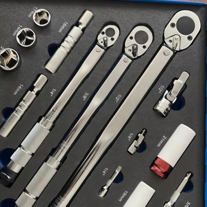 Car Repair Tool 32-Piece Adjustable Torque &plusmn;4% Precision 1/4" 5-25N.m&amp;3/8" 5-60N.m&amp;1/2 "28-210N.m Flat <strong>Tube</strong> Torque <strong>Wrench</strong> <strong>Set</strong> - Product Image 3