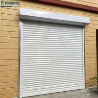 Porte de garage à enroulement automatique moderne en aluminium isolé en PU pour villa