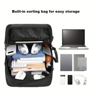 Nouveau sac à dos de voyage pour homme de grande capacité, sac de randonnée multifonctionnel imperméable avec compartiment à chaussures indépendant - Product Image 4