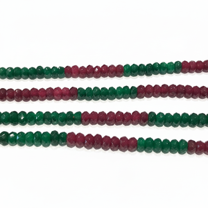 สร้อยคอลูกปัดสีแดงโอนิกซ์เครื่องประดับหินกึ่งมีค่าสีแดงสีเขียวลูกปัดทำด้วยมือเครื่องประดับโอนิกซ์ - Product Image 1