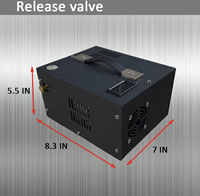 Compresseur d'air PCP 30 MPa avec transformateur externe 12 V, pompe de charge d'air à arrêt manuel 4500 PSI/300 bars, pompe PCP