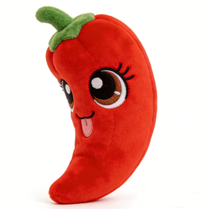 <b>red</b> <b>hot</b> chili plush gift for teens, girls & spicy food lovers Summer veggie, harvest collection bedtime cuddle companion toy - Product Image 5
